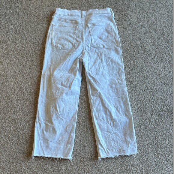 J Crew Slim Wide White Jeans Size 27 - Picture 4 of 6